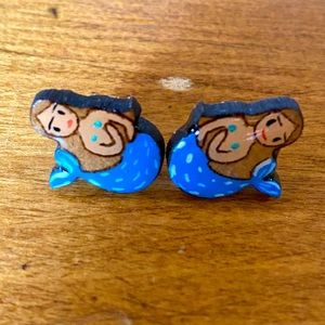 (3 for $15) Cute mermaid post earrings